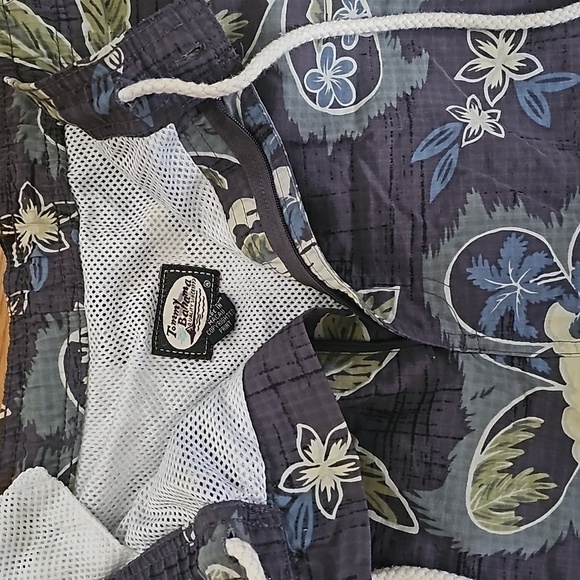 Tommy Bahama Mens Swim Trunks Size Small Hawaiian Floral Fish Print Nylon Mesh - Picture 2 of 9